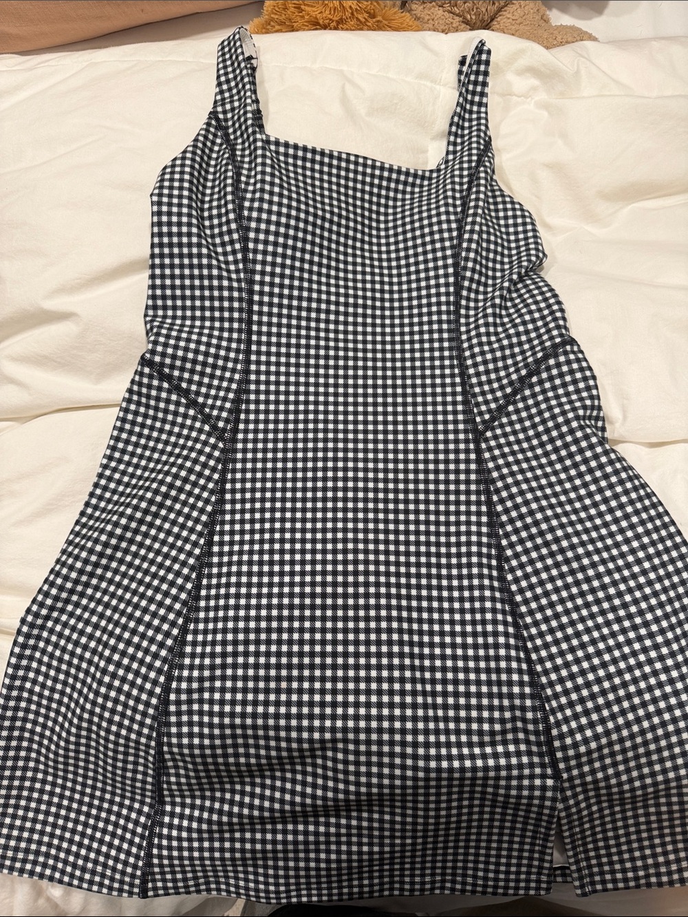 Abercrombie & Fitch Black and White Gingham Mini Dress